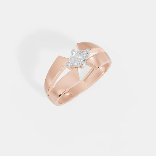 0.30 CT Sculpted Marquise Band