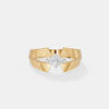 0.30 CT Sculpted Marquise Band