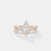 Chevron Marquise Crown Ring