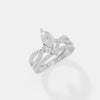 Chevron Marquise Crown Ring