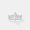 Chevron Marquise Crown Ring