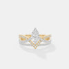 Chevron Marquise Crown Ring