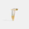 Chevron Marquise Crown Ring