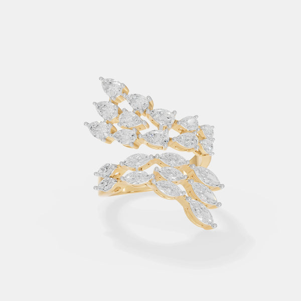 Cascading Laurel Wrap Ring
