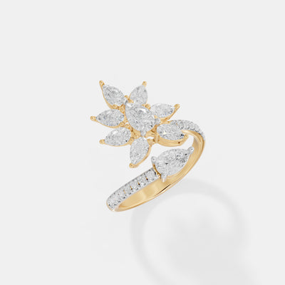 Solstice Flower Open Ring