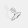 The Serene Halo Curve Ring