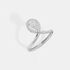 The Serene Halo Curve Ring