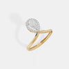 The Serene Halo Curve Ring