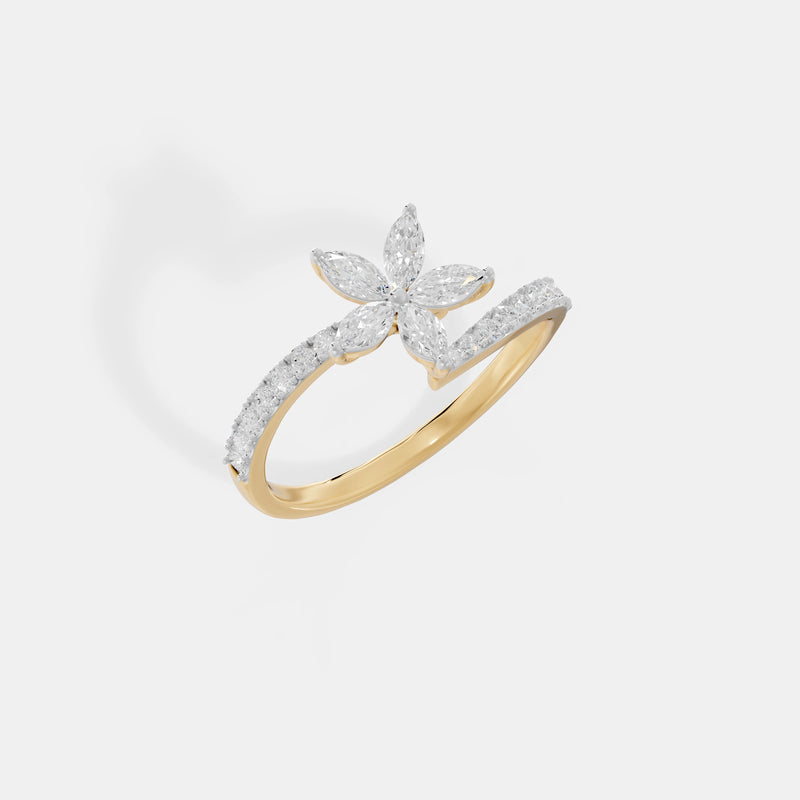 The Marquise Petal Wrap Ring