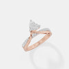 The V Heart Wishbone Ring