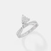 The V Heart Wishbone Ring