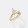 The V Heart Wishbone Ring