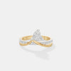The V Heart Wishbone Ring