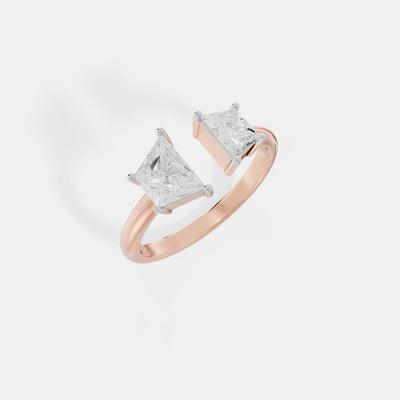 The Duo Trillion Open Cuff Ring