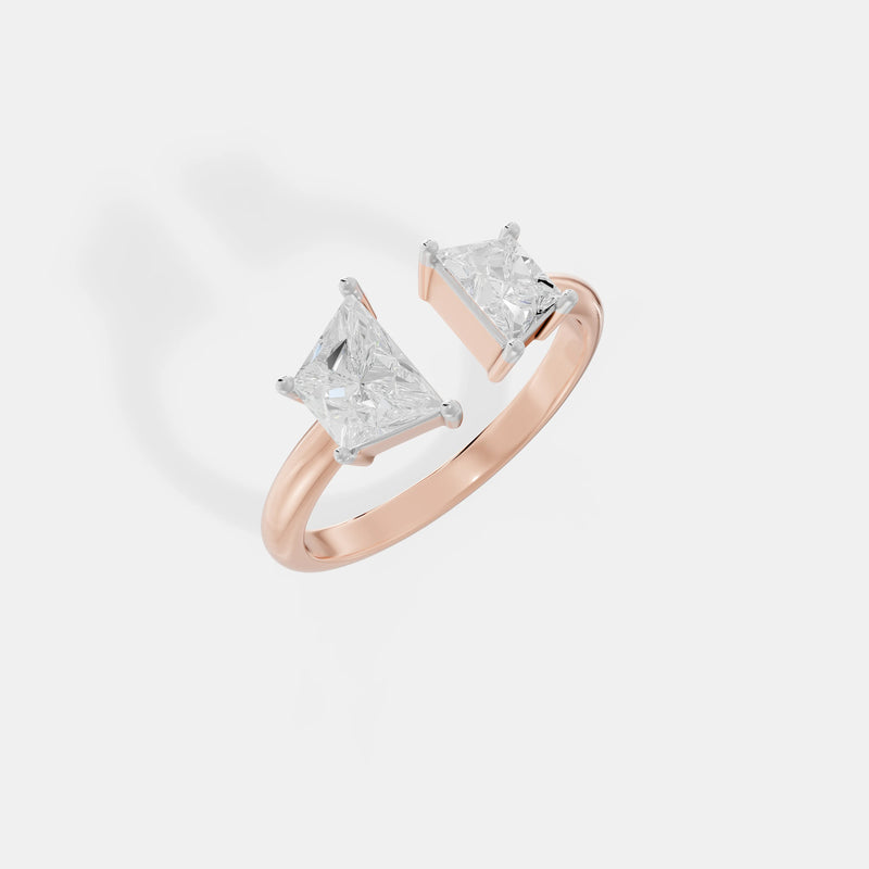 The Duo Trillion Open Cuff Ring