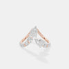 The Floating Pear Chevron Ring