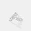 The Floating Pear Chevron Ring