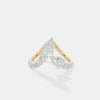 The Floating Pear Chevron Ring
