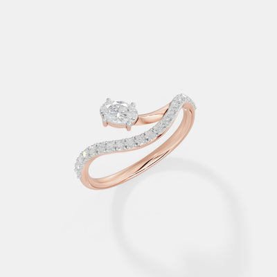 The Ethereal Floating Oval Ring