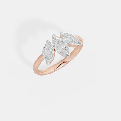 Three Stone Marquise Diamond Ring