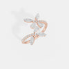 Diamond Leaf Wrap Ring 
