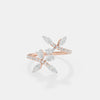 Diamond Leaf Wrap Ring 