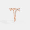 Diamond Leaf Wrap Ring 