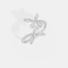 Diamond Leaf Wrap Ring 