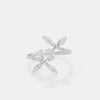 Diamond Leaf Wrap Ring 