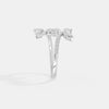 Diamond Leaf Wrap Ring 