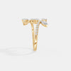 Diamond Leaf Wrap Ring 