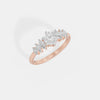 Round & Marquise Diamond Cluster Ring 