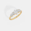 Round & Marquise Diamond Cluster Ring 