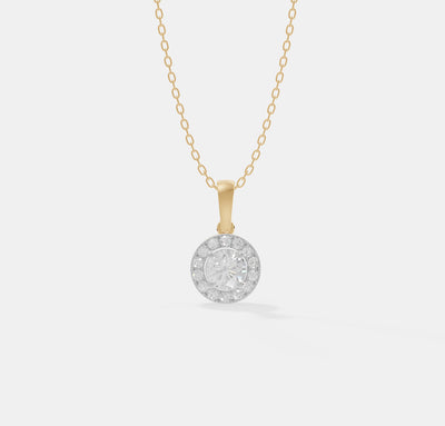 The Aura Round Halo Pendant