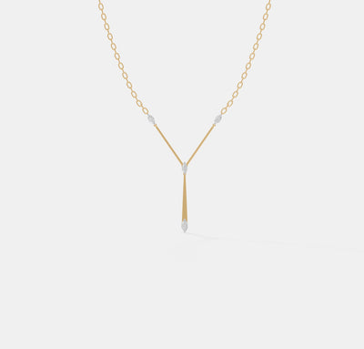 The Linear Marquise Drop Pendant