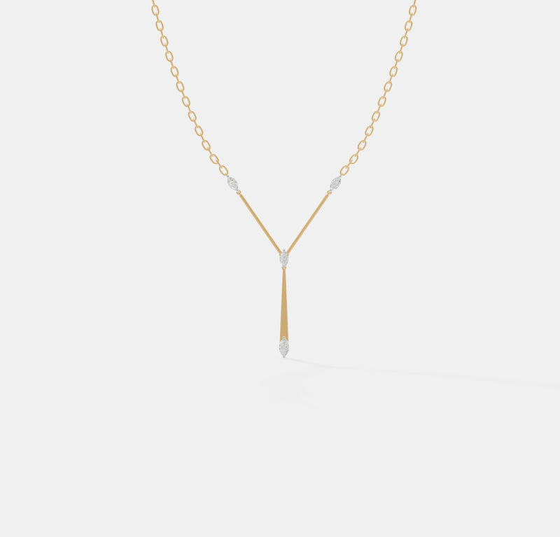 The Linear Marquise Drop Pendant
