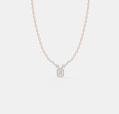 The Radiant Emerald Halo Pendant