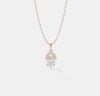 Art Deco Crescent Floral Pendant