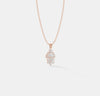 Art Deco Crescent Floral Pendant