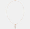 Art Deco Crescent Floral Pendant