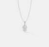 Art Deco Crescent Floral Pendant