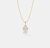 Art Deco Crescent Floral Pendant