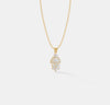 Art Deco Crescent Floral Pendant