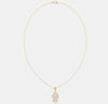 Art Deco Crescent Floral Pendant
