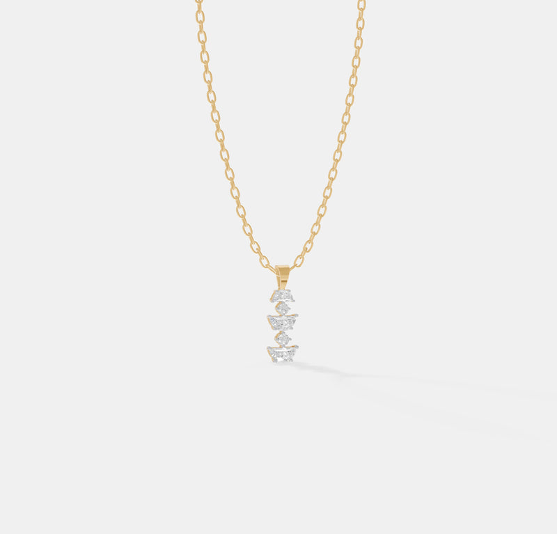 Linear Geometric Trinity Pendant