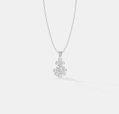 Radiant Snowflake Cluster Pendant