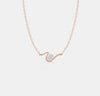 The Fluid Solitaire Oval Pendant