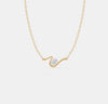 The Fluid Solitaire Oval Pendant