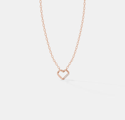 The Origami Heart Pavé Pendant