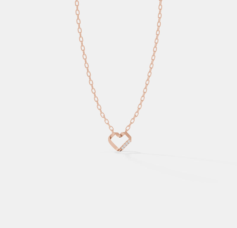 The Origami Heart Pavé Pendant